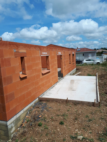 Chantier FRONTON 1 - Travaux maçonnerie - Construction de maison individuelle