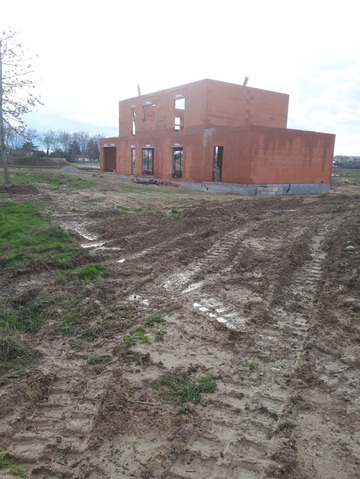 Chantier LEGUEVIN bis 1 - Travaux maçonnerie - Construction de maison individuelle